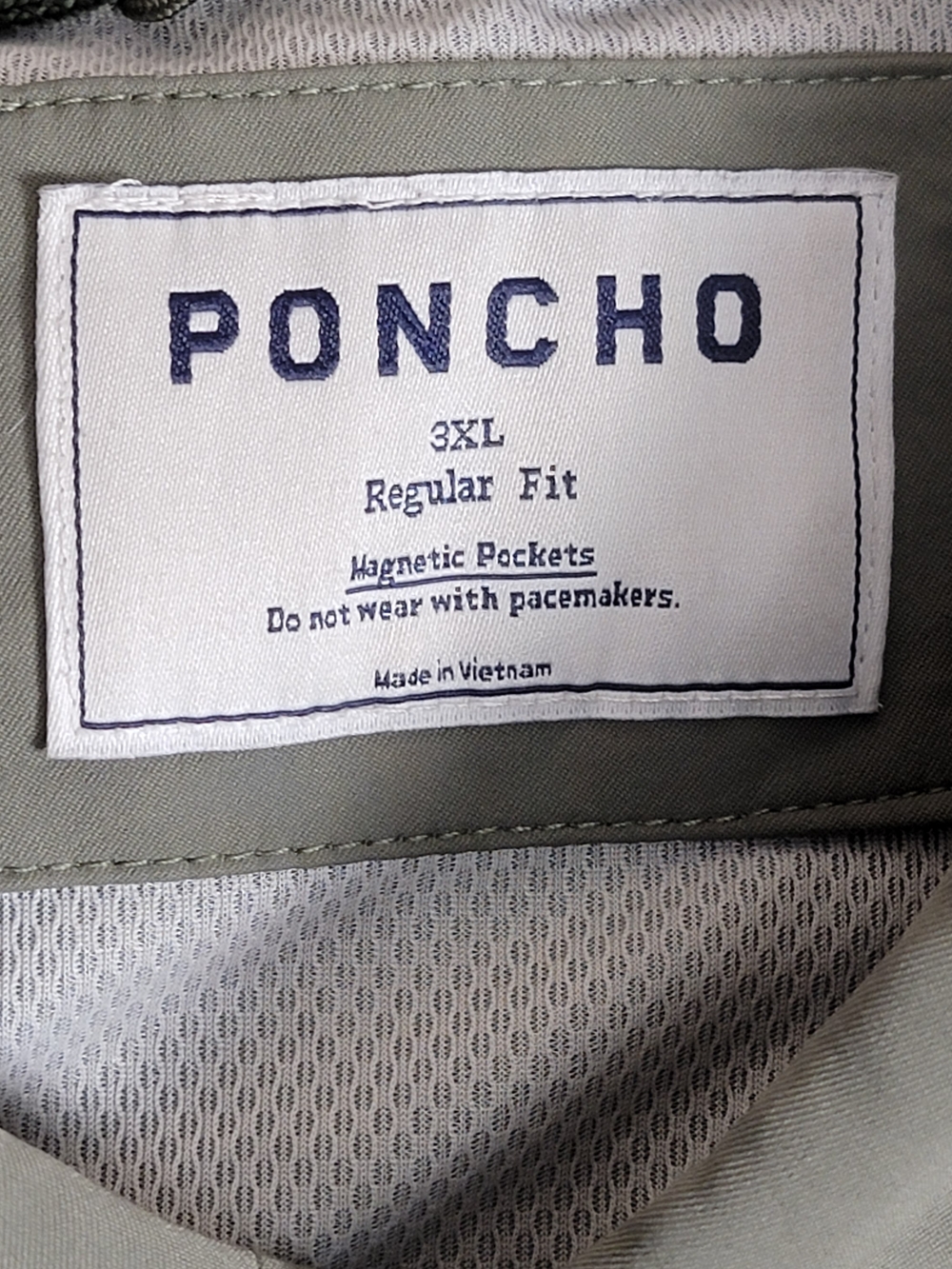 Poncho Men's 3XL Short Sleeve Shirt Magnetic Pockets Nylon Performance Outdoor - Picture 4 of 11